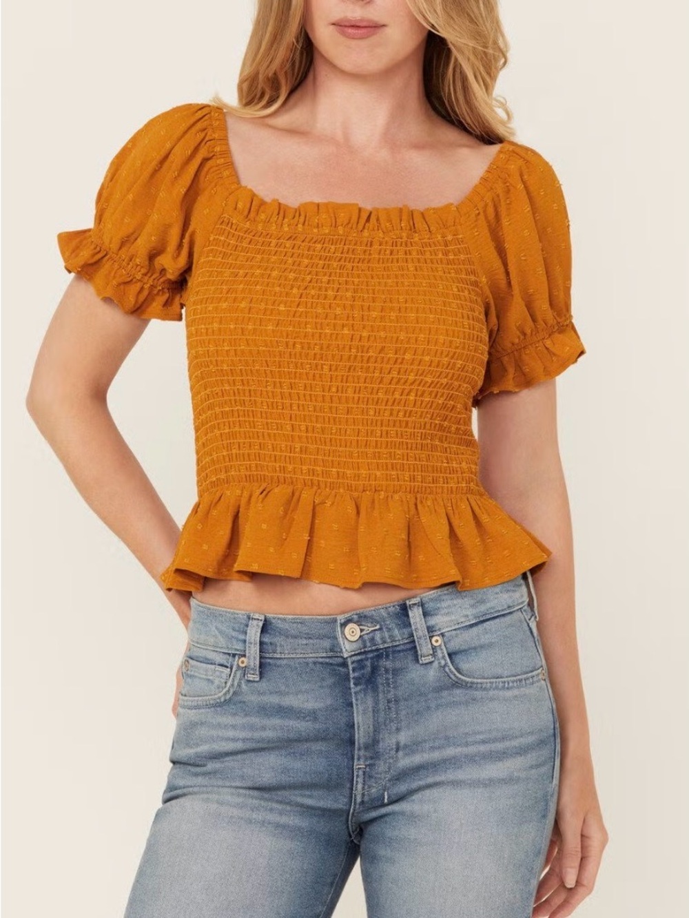 Wild Moss Smocked Short Sleeve Shirt
